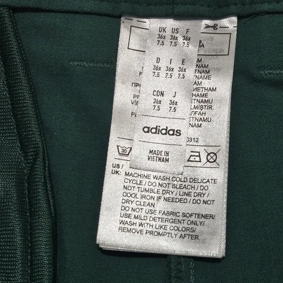 Adidas Men's Green Golf Shorts Go-To 5-Pocket Shorts Size 36 - Picture 8 of 9